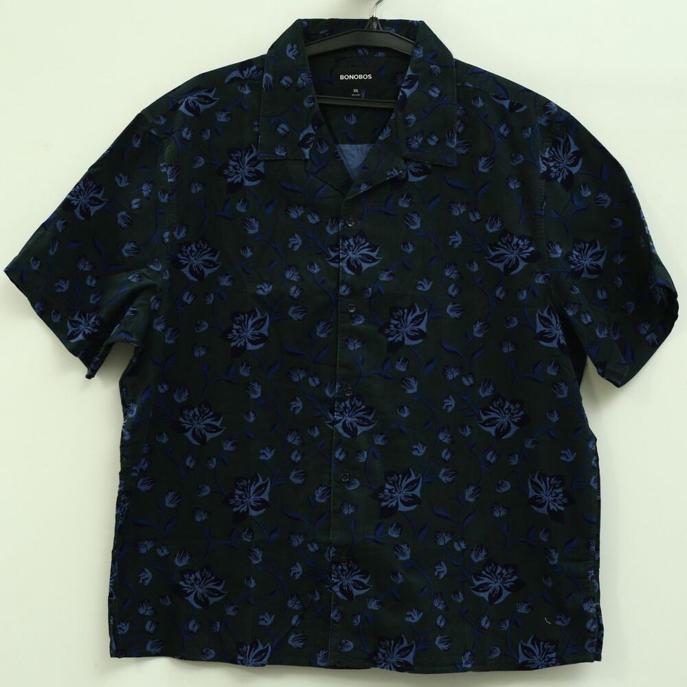 Bonobos Riviera Short Sleeve Casual Men's Shirt Floral Print Cotton XXL 287718